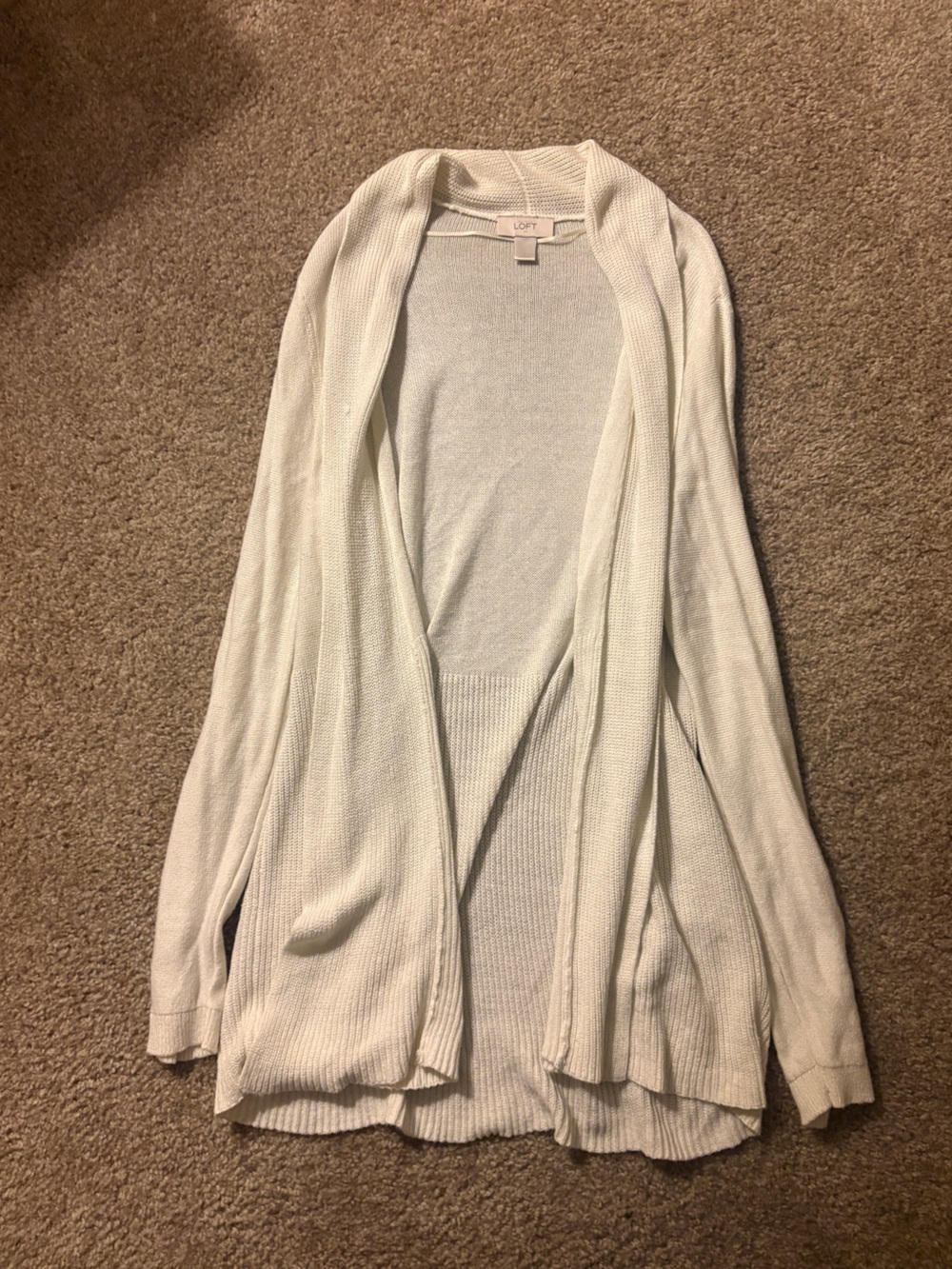Loft White Cardigan